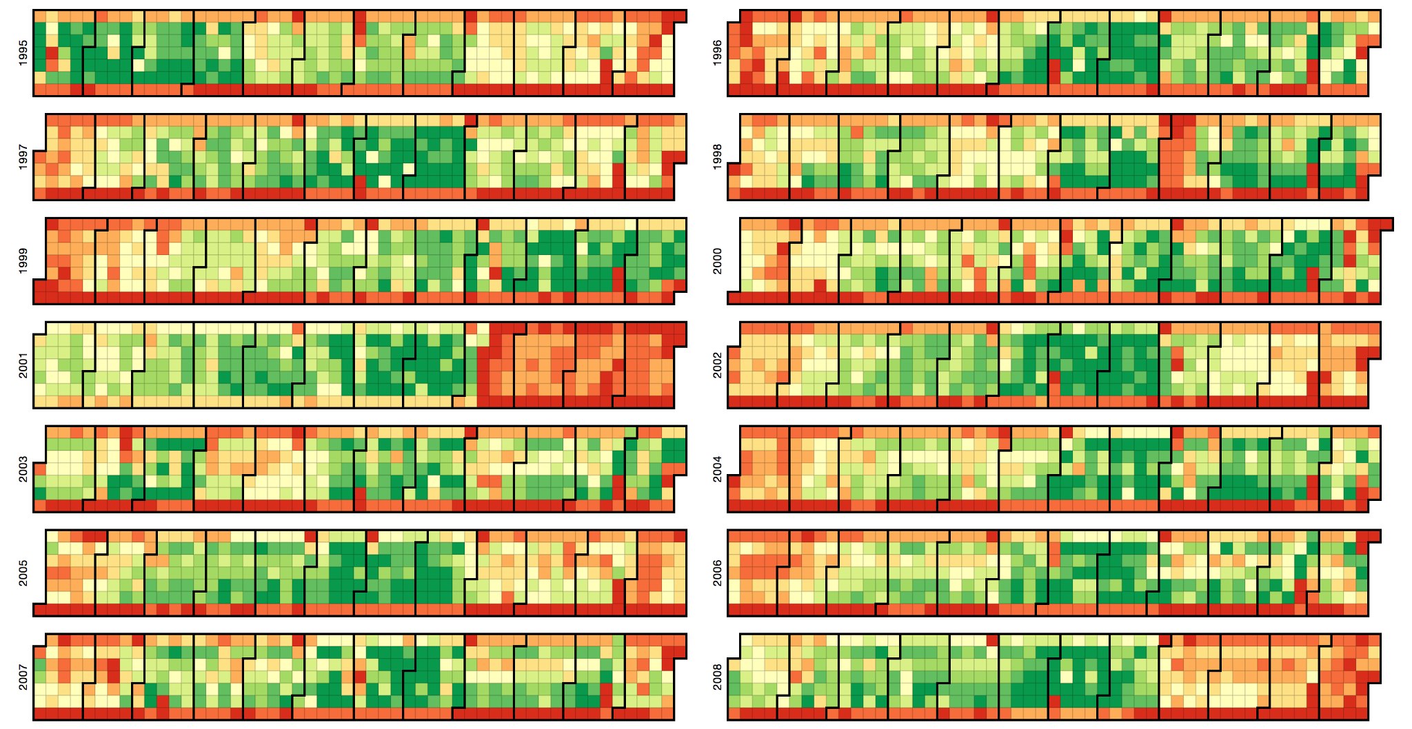 Heat map calendar to help the hungry
